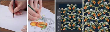 [Domestika] Натуралистические узоры: От эскиза до фотошопа. Naturalistic Patterns: From Sketch to Photoshop (Фредерик Верниле)