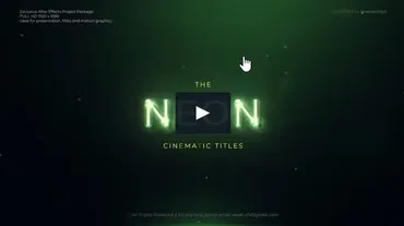 [Videohive] Neon Cinematic Titles - Шаблон для создания неоновых тайтлов в After Effects и Premiere Pro