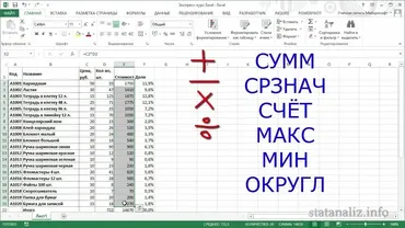 [Инфоурок] Базовые инструменты Excel: формулы и вычисления