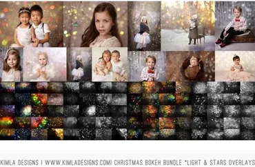 [Kimladesigns.com] Фотоналожения Рождественские боке / Christmas Bokeh Bundle Photo Overlays