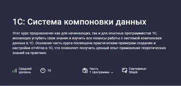 [Stepik] 1С: Система компоновки данных (Василий Еремин)