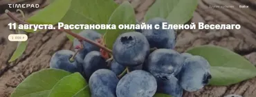 Расстановка онлайн. 11 августа (Елена Веселаго)