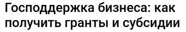 [Klerk] Господдержка бизнеса: как получить гранты и субсидии (Наталья Гончарова)