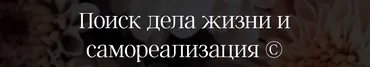 Поиск дела жизни и самореализация (projecdar)