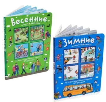 Истории в картинках. Лето. Осень, Весна, Зима. Комплект из 4 книг (Елена Запесочная)