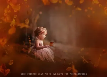 Фотоналожения 100+ Painted Leaf Photo Overlays (Kimla Designs)