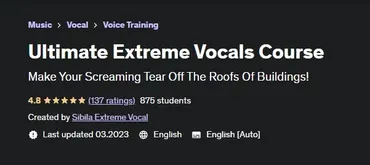[Udemy] Ultimate Extreme Vocals Course / Полный курс по экстрим вокалу (Sibila Extreme Vocal)
