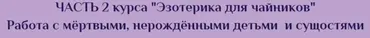 Эзотерика для чайников. 2 Часть. Работа с мертвыми, нерожденными детьми и сущностями (Антон Поддубный)