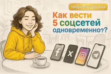 [НейроМастерская] Как вести 5+ соцсетей одновременно — без рутинных постов и без помощи SMM-щика. 1месяц (Оксана Солдатова)