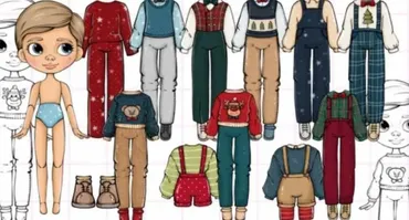 [Palmpink Illustrations] Набор иллюстраций Christmas boy (Дарья Львова)