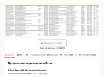 [rus-base] Продавцы на маркетплейсе Ozon