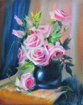 Розовые розы (Ольга Базанова)