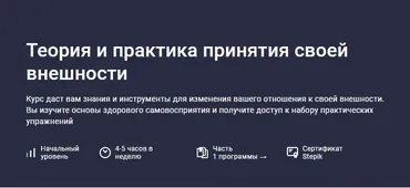 [Stepik] Теория и практика принятия своей внешности (Startgram EdTech)
