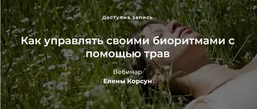 Как управлять своими биоритмами с помощью трав (Елена Корсун)