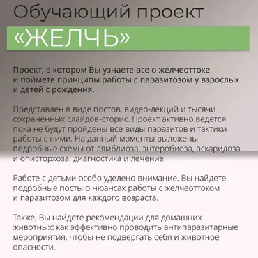 Обучающий проект Желчь (Виктория Орлинская)