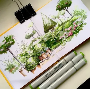 Ландшафтный скетчинг (Екатерина Иванникова)
