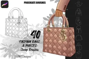 [CreativeMarket] Fashion bags&purses stamps Procreate (VIARTDesigns)