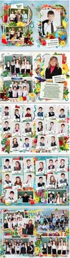 [ctw-design] Фотокнига для начальной школы Веер цифр. Макет №16/292ВАНШ (Шерханская тигрица)