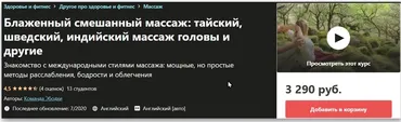 [Udemy] Блаженный смешанный массаж: тайский, шведский, индийский массаж головы и другие (Команда Эбодхи)