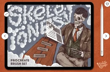 SkeleTones Procreate Brushes/Кисти SkeleTones Procreate (VintageVoyageDS)