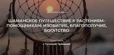 Шаманское путешествие к растениям-помощникам: изобилие, благополучие, богатство (Татьяна Чуйкина)