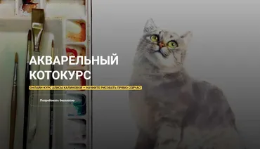[Kalacheva School] Акварельный котокурс (Алиса Калинова)