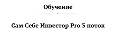 Сам Себе Инвестор Pro 2020 3 поток (Анастасия Тарасова)