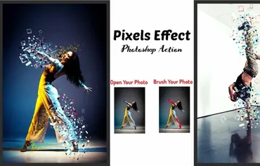 [CreativeMarket] Pixels Effect Photoshop Action (Studio Retouch)