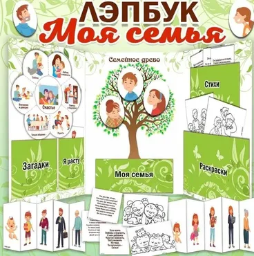 [umeem_igrat] Лэпбук. Моя семья (Алсу Хаметова)