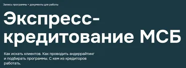 Экспресс-кредитование МСБ (Юрий Лелюхин)