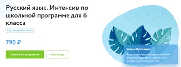 [ФоксФорд]  Русский язык. Интенсив по школьной программе для 6 класса (Дарья Фролкина)