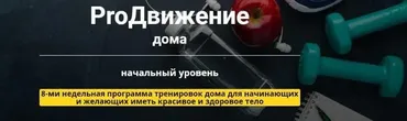 Программа тренировок ProДвижение дома. Начальный уровень (Ирина Хлимоненко)