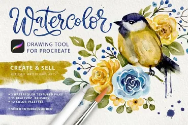 Акварельные кисти для Procreate / Watercolor Tool Kit Brushes for Procreate (Red Ink)