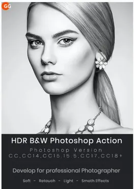 [Graphicriver] 10 HDR B&W Photoshop Action / 10 HDR экшенов для черно-белых фото