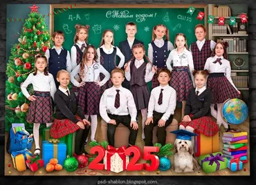 Групповой шаблон Новый год в школе (Eneya Dezign)