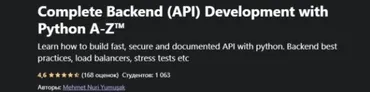 [Udemy] Complete Backend (API) Development with Python A-Z (Mehmet Nuri Yumuşak) [ENG]