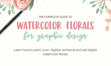 Watercolor florals for graphic design. Акварельные цветы для графических дизайнеров (Teela Cunningham)