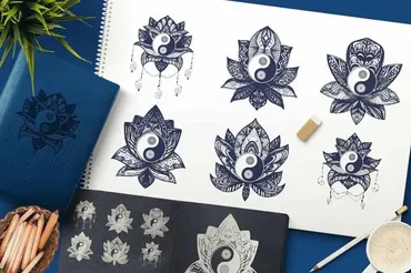 [Envato Market] Инь Ян в лотосе
