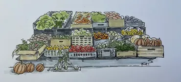 Зарисовки на овощном базарчике (Като Иванникова)