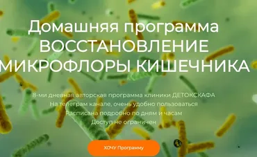 [ДетоксКафа] Домашняя программа восстановления микрофлоры кишечника  (Игорь Кауфман)