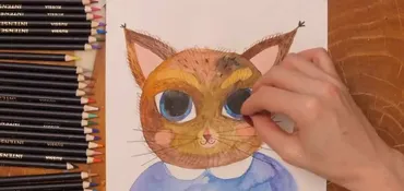 Рисуем портреты зверюшек (Карина Кино)
