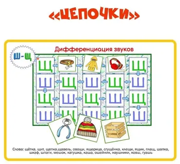[razvdeteimsk] Логопедическое пособие «Цепочки». Дифференциация звуков Ш-Щ (Наталья Грицуник)