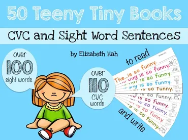 [Teachers Pay Teachers] 50 Teeny Tiny Books: CVC and Sight Word Sentences to Read and Write. 50 маленьких книжек