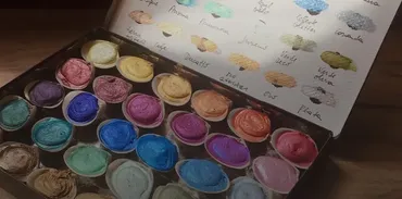 [Domestika] Изготовление металлических акварельных красок. Handmade Metallic Watercolors (Florencia Alvarez Brunel)