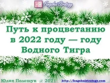 [Fengshui Strategy] Путь к Процветанию в 2022 году - году Водного Тигра (Юлия Полещук)