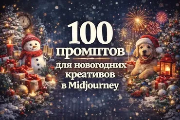 [Первый Цифровой] 100 промптов для новогодних креативов в Midjourney