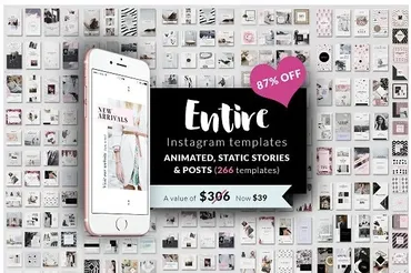 [CreativeMarket] Bundle- Instagram Templates-266 in 1