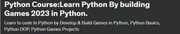 [Udemy] Курс Python: изучите Python, создавая игры на Python (Temotec Learning Academy)
