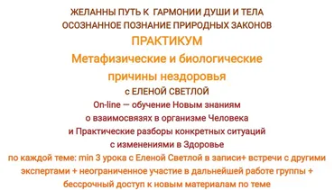 Кибернетика здоровья (Елена Светлая)