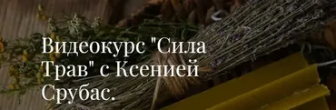 Видеокурс «Сила Трав»  (Ксения Срубас)